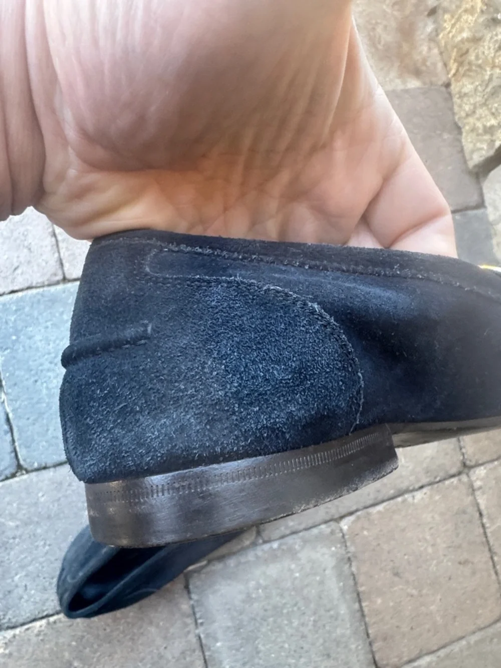 Gucci Blue Suede Loafers with Red and Blue Web & Gold Horsebit - Picture 7 of 12